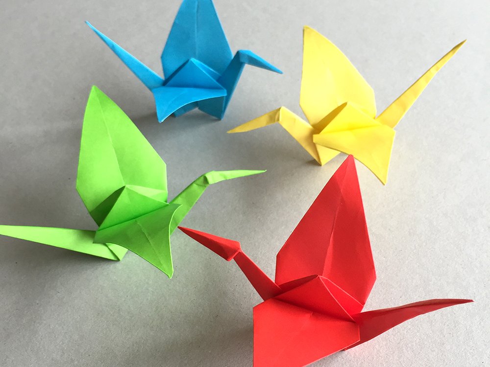 Origami Kranich Mobile