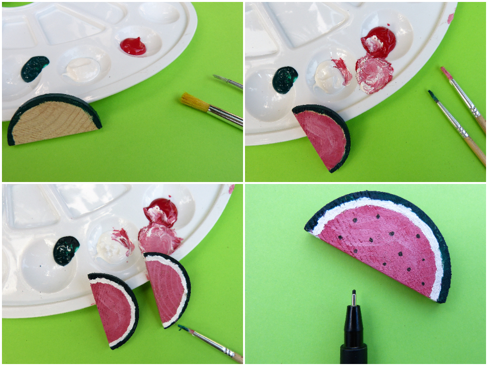Wassermelonenschmuck für Kinder selbstgemacht | www.fantasiewerk.ch