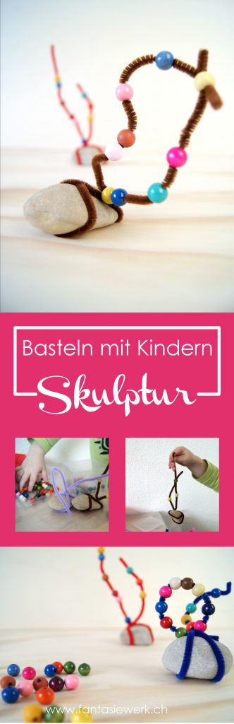 Kreativitätsförderung für Kinder: Basteln mit Naturmaterialien, Chenilledraht und Perlen | einfache Anleitung von Fantasiewerk