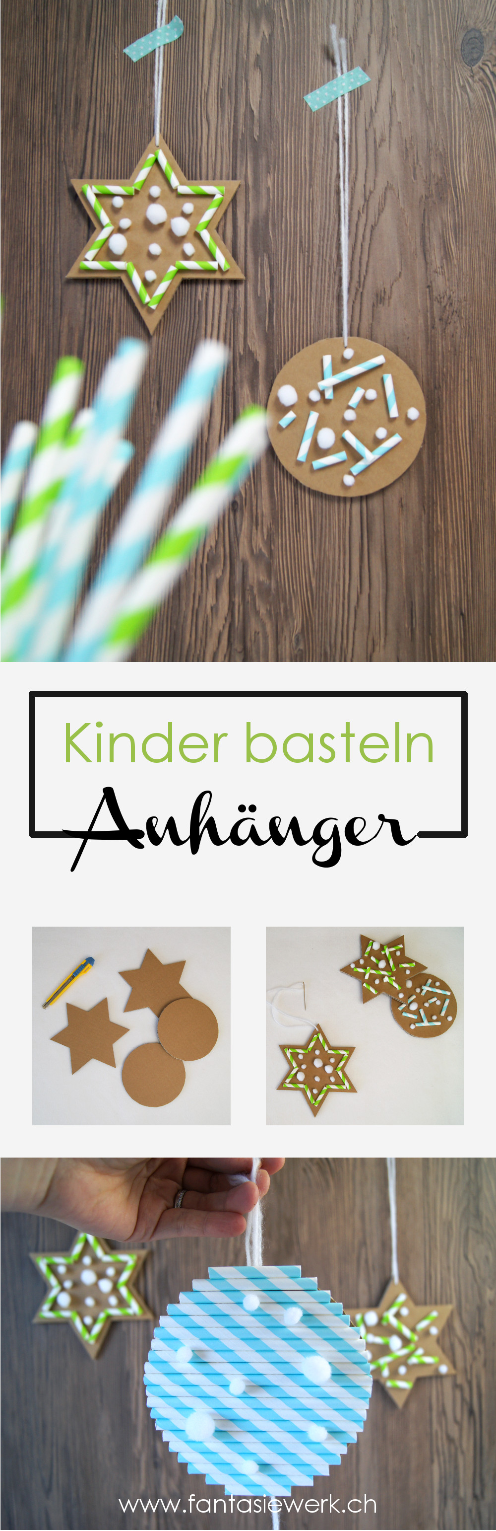 Kinder #basteln Schmuck für den Weihnachtsbaum - Anhänger DIY mit Kleinkindern | von Fantasiewerk