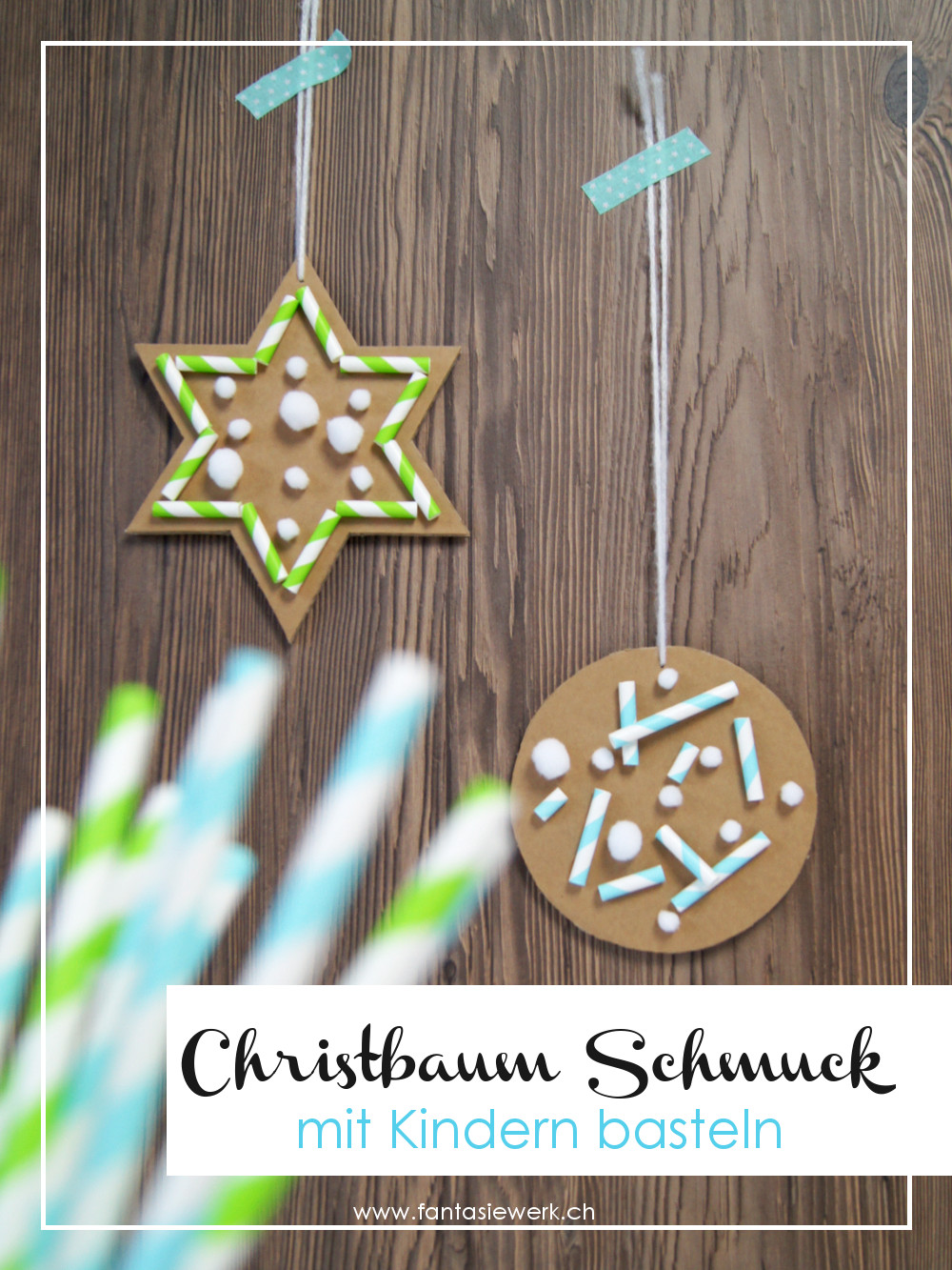 Kinder #basteln Schmuck für den Weihnachtsbaum - Anhänger DIY mit Kleinkindern | von Fantasiewerk