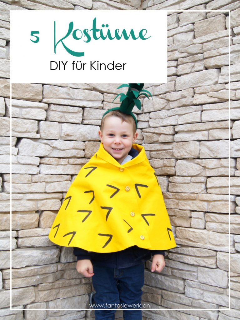 DIY Anleitung für 5 Kostüme für Fasching, Karneval oder Halloween für Kinder zum Basteln | von Fantasiewerk