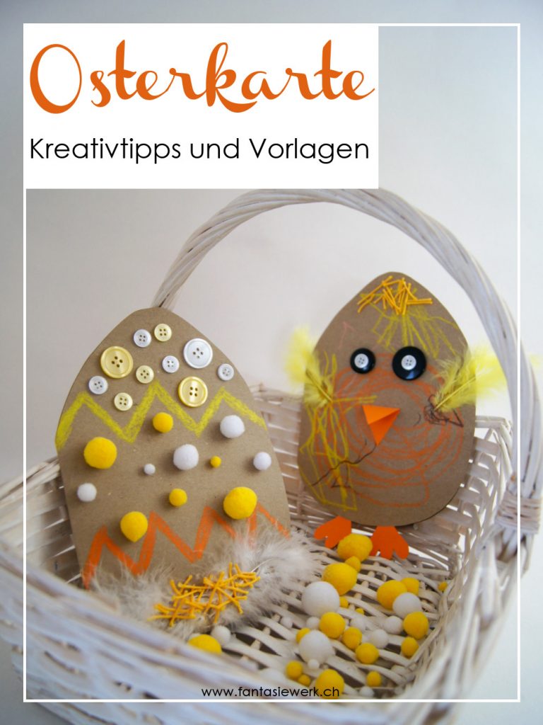 Osterkarten #DIY - kreative #Geschenke mit Kindern #basteln - mit Bastelvorlagen | von Fantasiewerk 