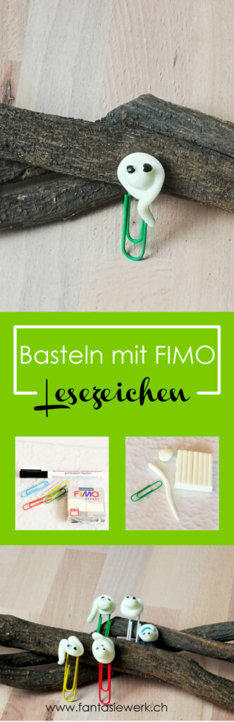 Anleitung: Nachtleuchtendes Lesezeichen aus Fimo mit Kindern basteln | von Fantasiewerk