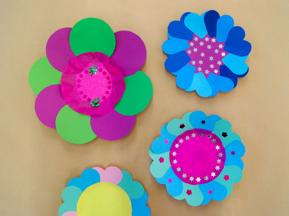 Blume aus Papptellern basteln mit Kindern | Kreativ - Angebot zum individuell Gestalten | von Fantasiewerk