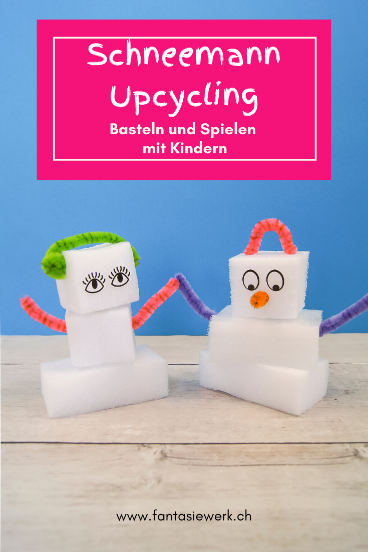 #upcycling mit Verpackungsabfall | Schneesterne, Schneemann und Iglu zum Basteln und Spielen mit Kindern | von Fantasiewer | #bastelnmitkindern