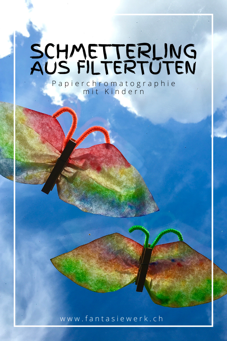 Schmetterlinge #bastelnmitkindern | Anleitung zur Papierchromatografie | #malenmitkindern | von Fantasiewerk