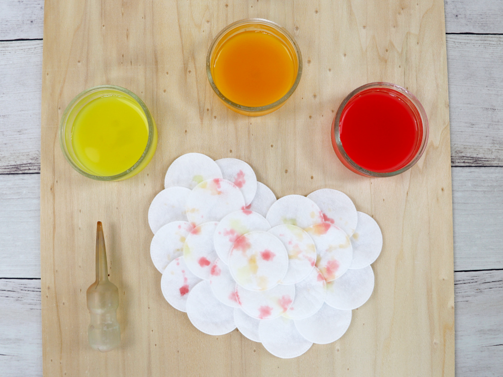 Apfel - Experimentieren mit Farbe und Watte | Basteln mit Kindern | Herbstdeko von Fantasiewerk