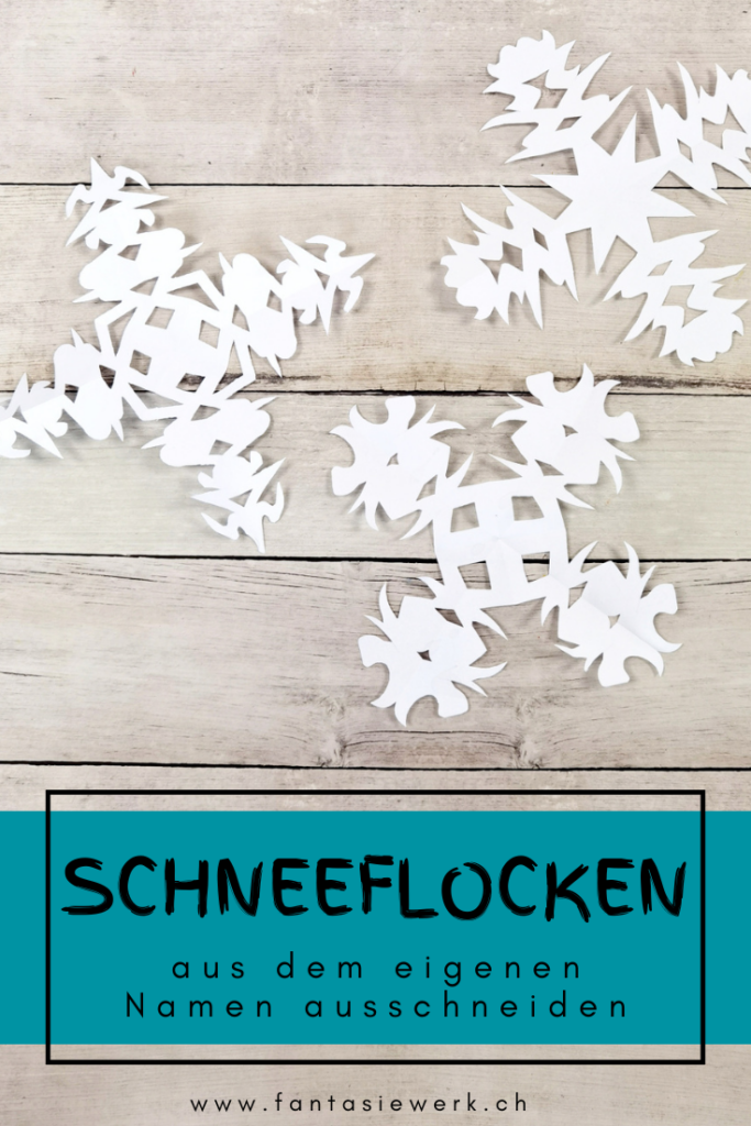 Schneeflocke aus Namen ausschneiden | Scherenschnitt für den Winter | #bastelnmitkindern | von Fantasiewerk