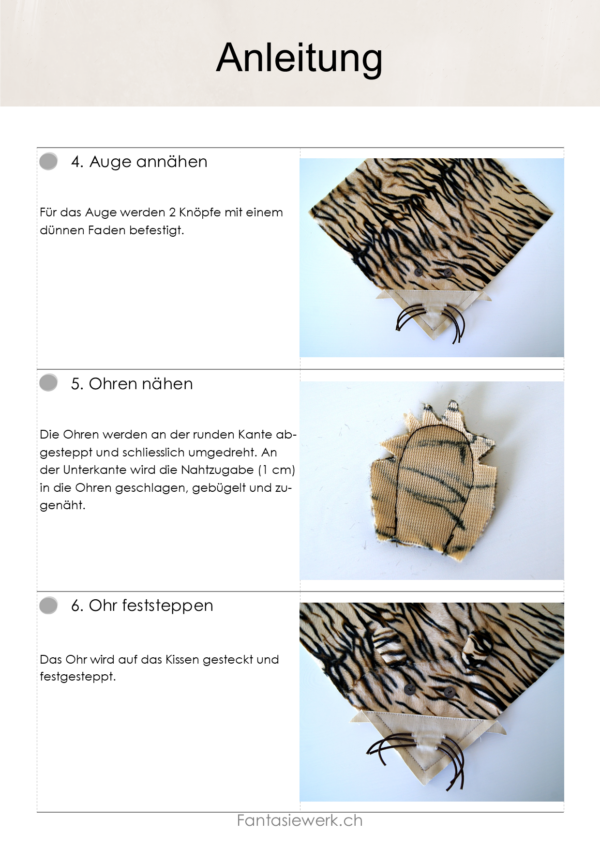 Kirschkernkissen nähen | kostenlose Anleitung zum Download | für und mit Kindern Handarbeiten | TTG | von Fantasiewerk.ch