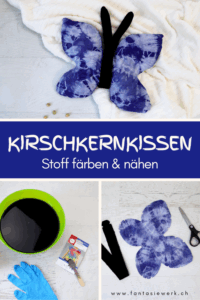 Kirschkernkissen | Stofffärben mit Batik | nähen mit Kindern | Handarbeiten in der Schule