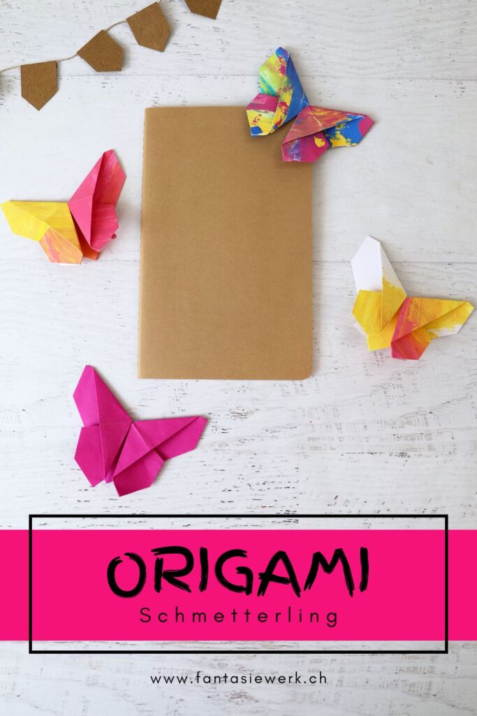 Origami Schmetterling mit Kindern falten | Zusatzarbeit Schule | Basteln mit Kindern