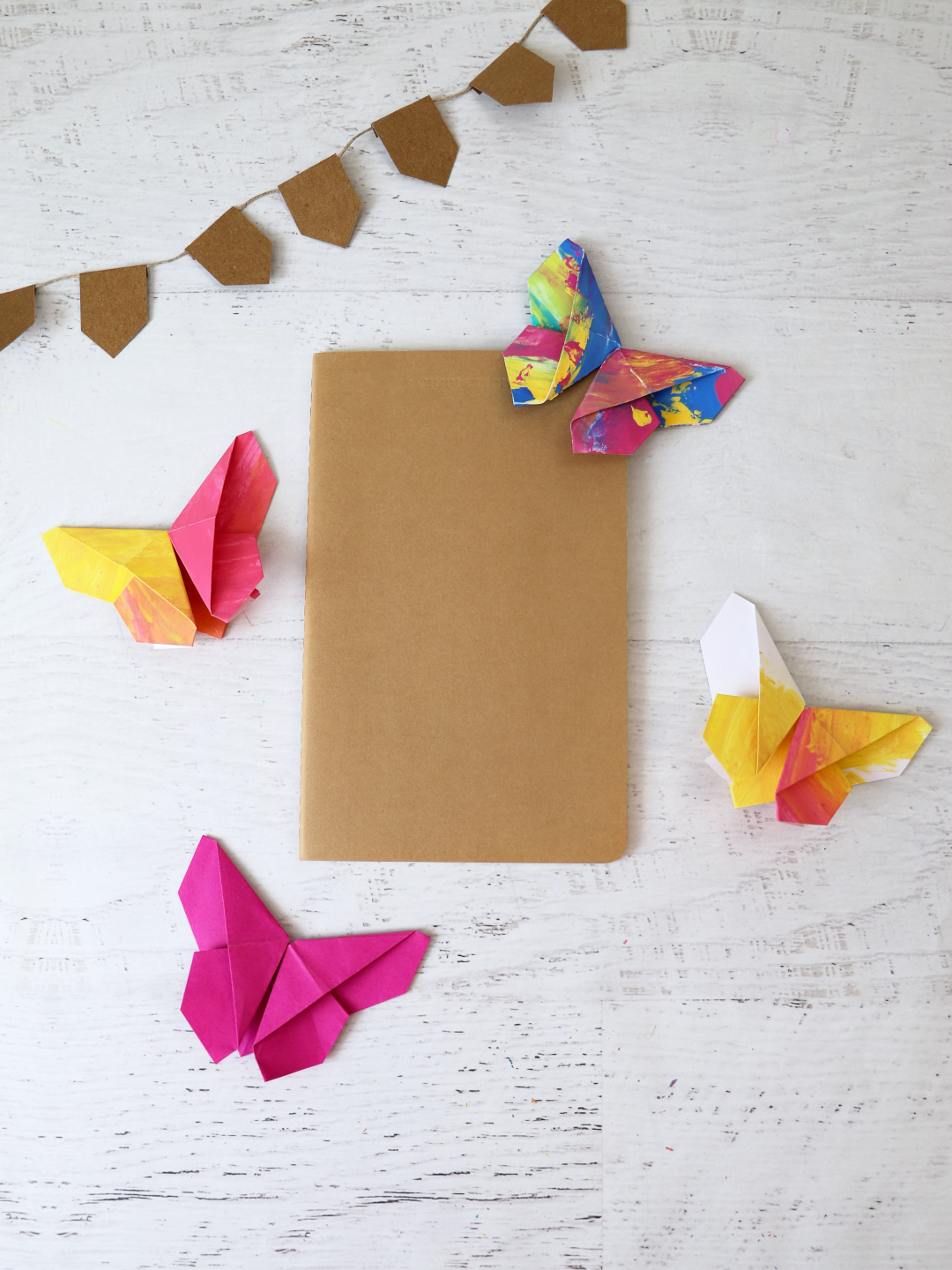 Origami Schmetterling mit Kindern falten | Zusatzarbeit Schule | Basteln mit Kindern