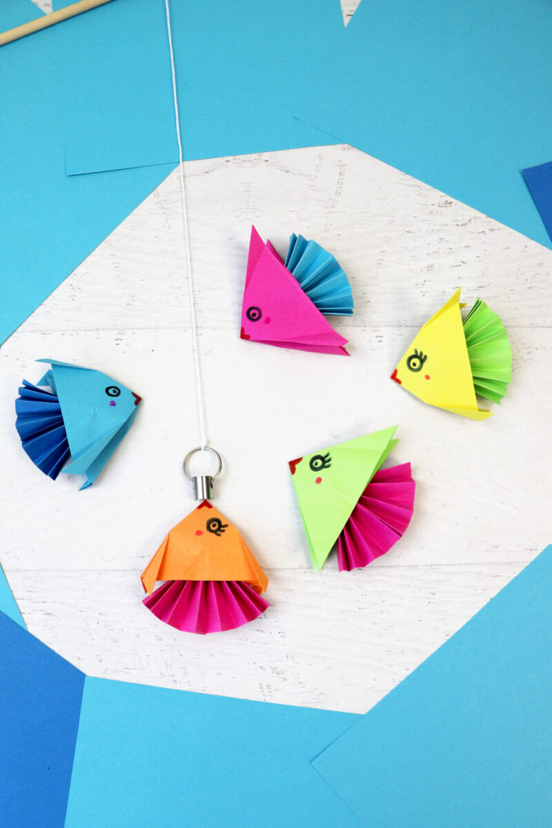 DIY Angelspiel mit Kindern basteln | Fische falten | Origami