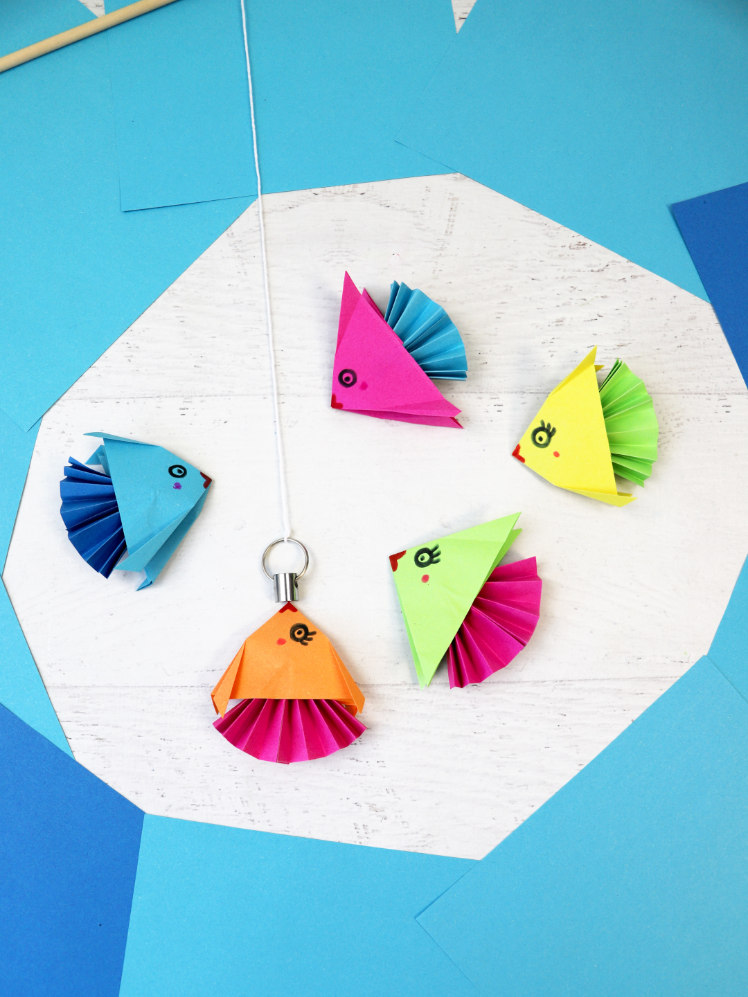 DIY Angelspiel mit Kindern basteln | Fische falten | Origami